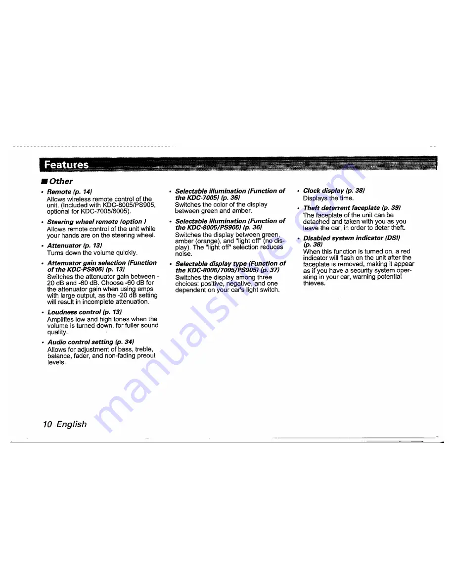 Kenwood KDC-6005 Instruction Manual Download Page 10