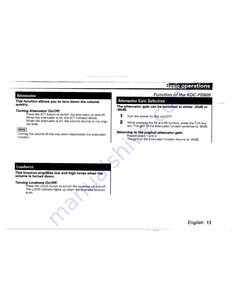 Kenwood KDC-6005 Instruction Manual Download Page 13