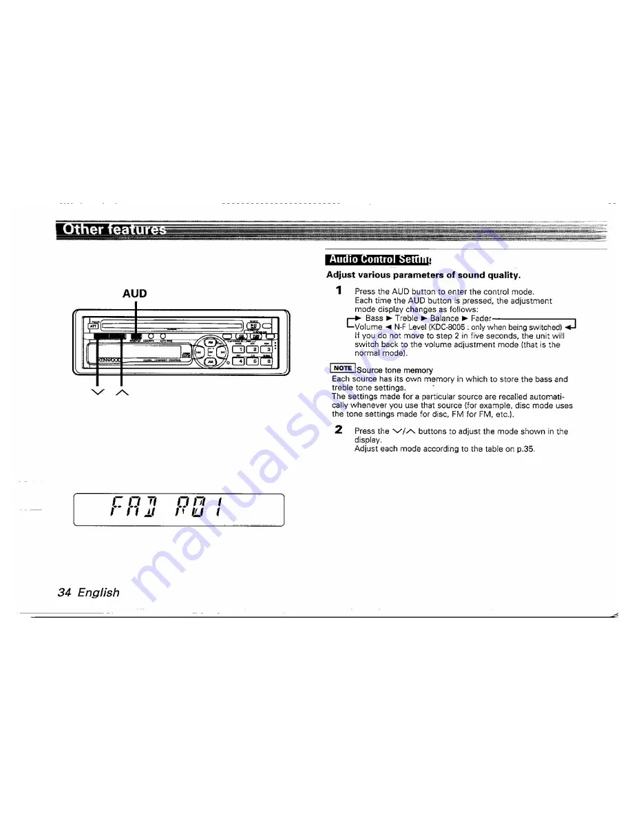 Kenwood KDC-6005 Instruction Manual Download Page 34