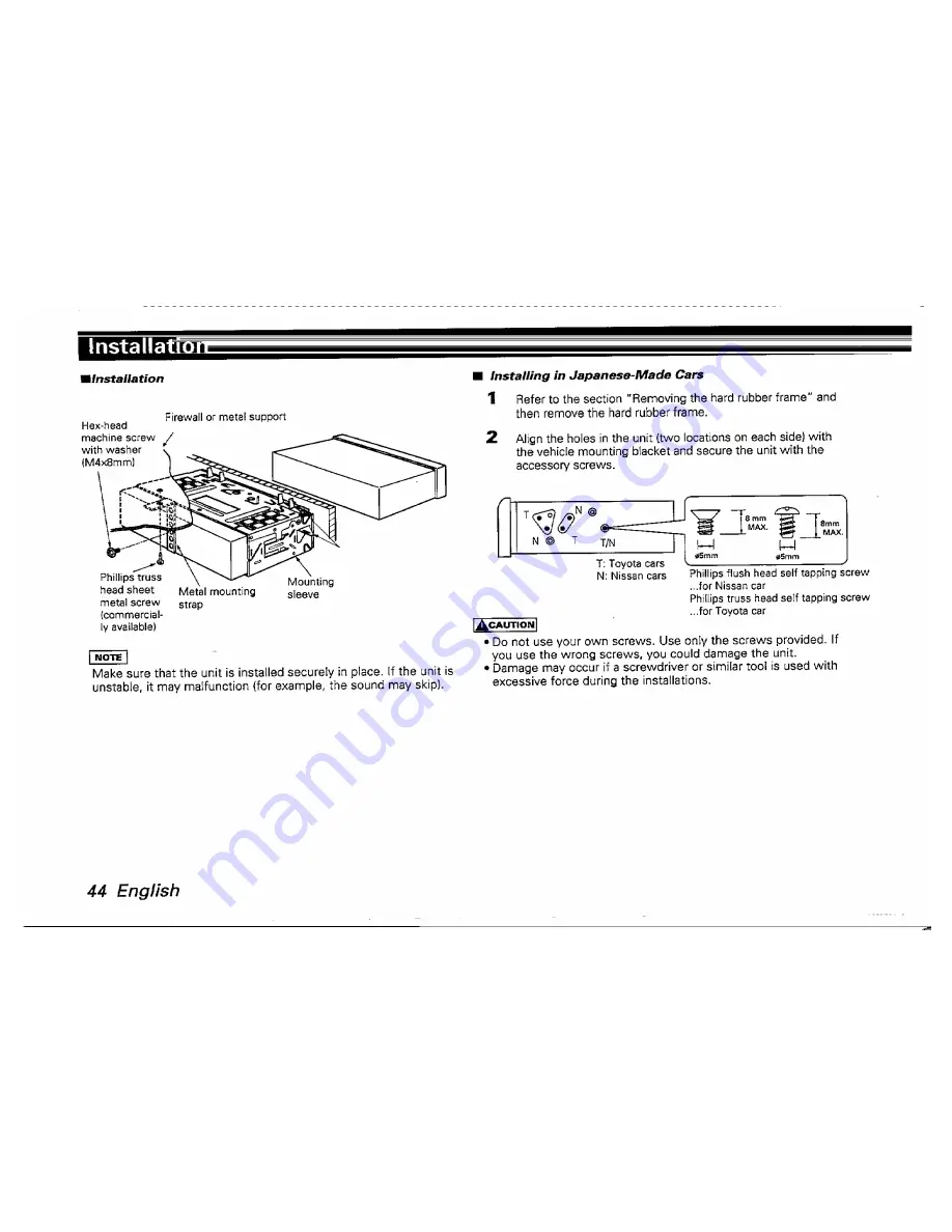 Kenwood KDC-6005 Instruction Manual Download Page 44