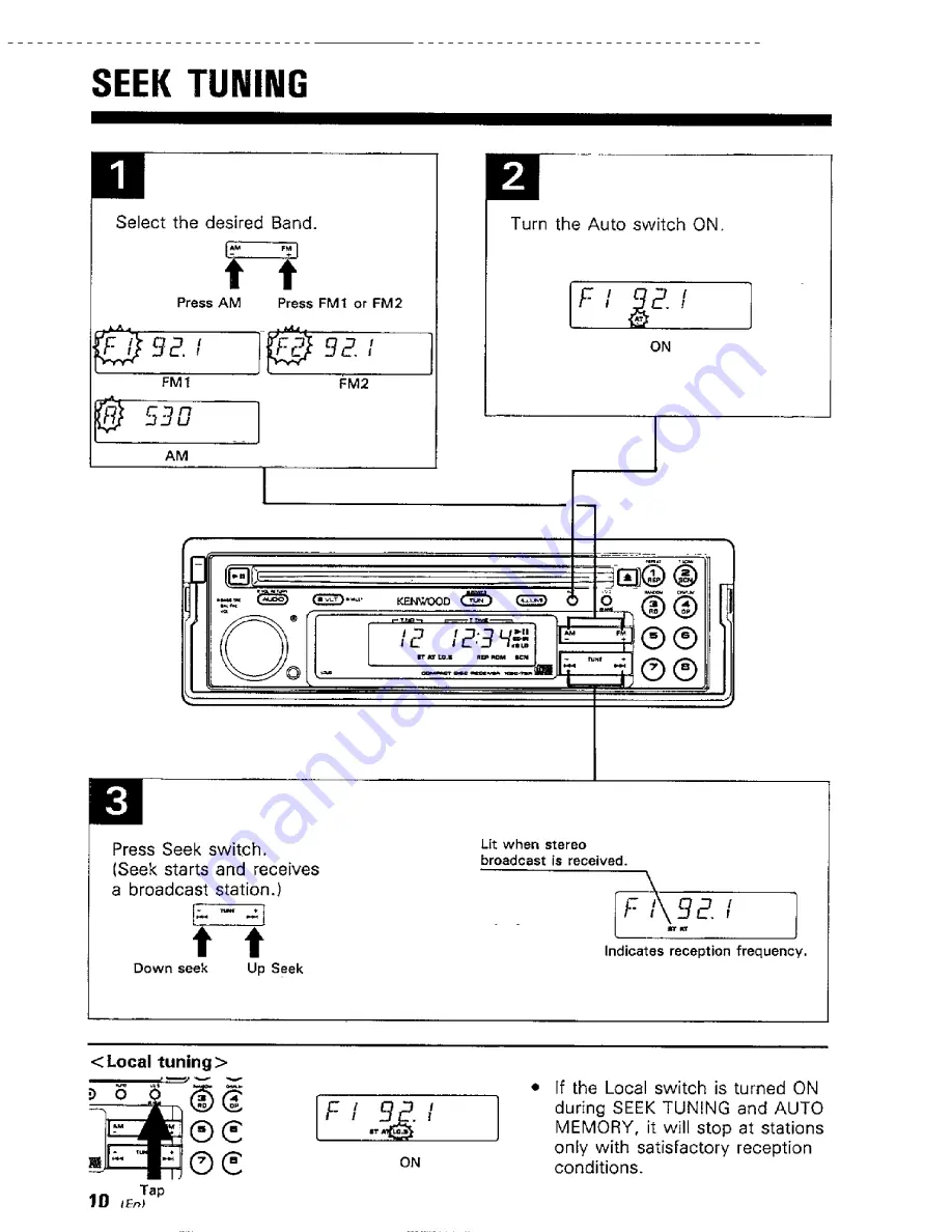 Kenwood KDC-65R Скачать руководство пользователя страница 10