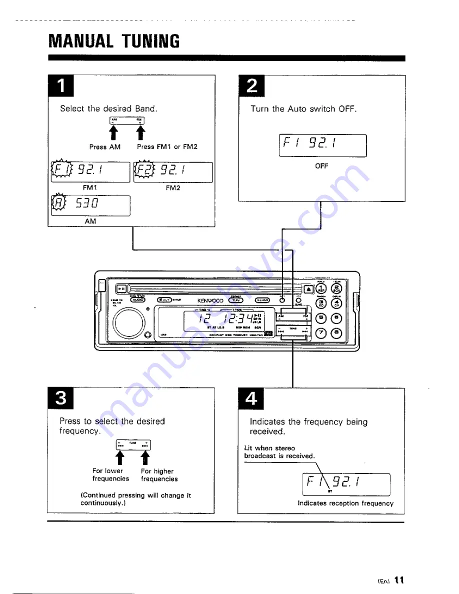 Kenwood KDC-65R Instruction Manual Download Page 11