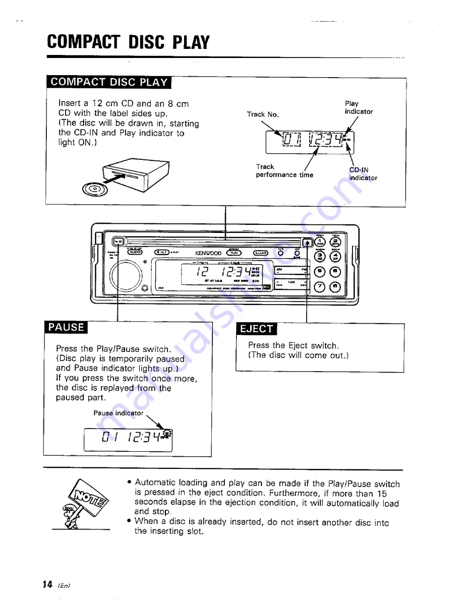 Kenwood KDC-65R Instruction Manual Download Page 14