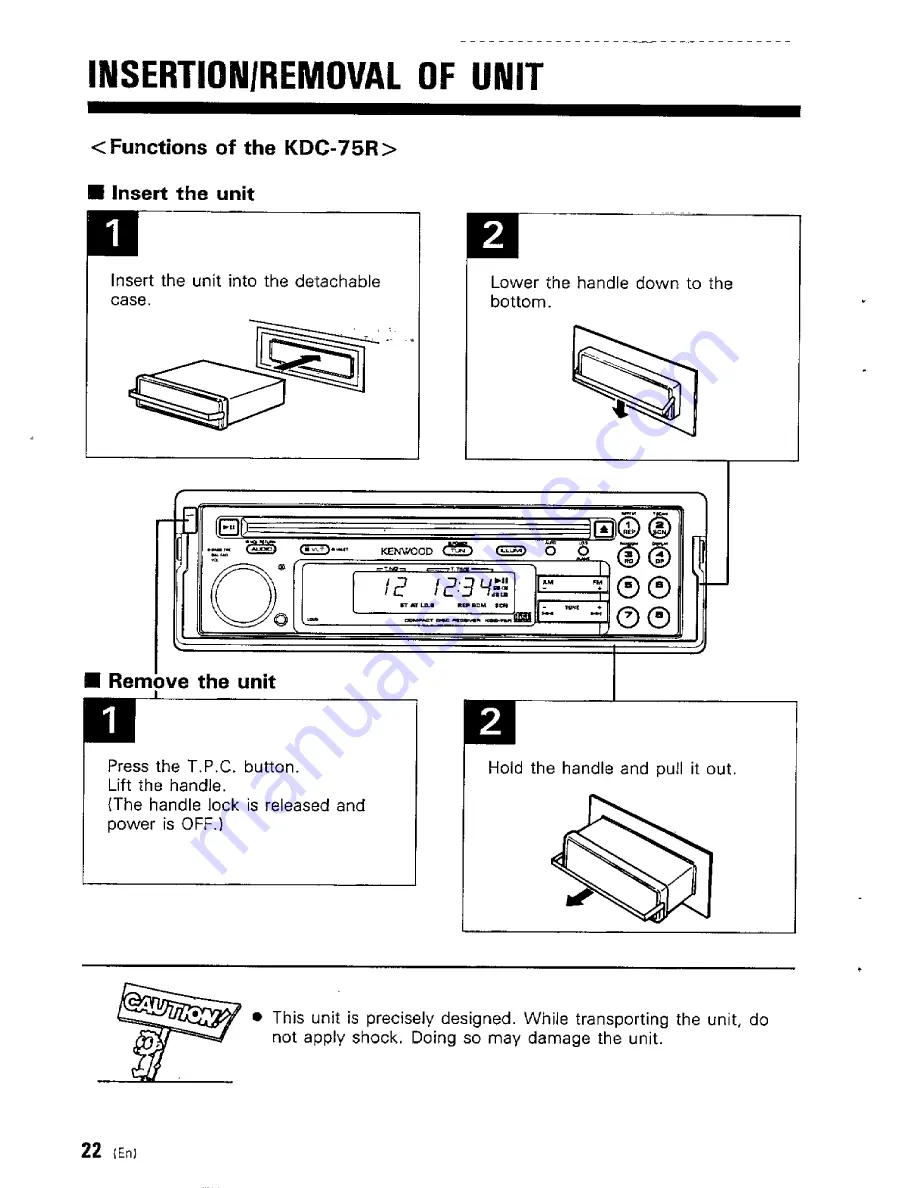 Kenwood KDC-65R Instruction Manual Download Page 22