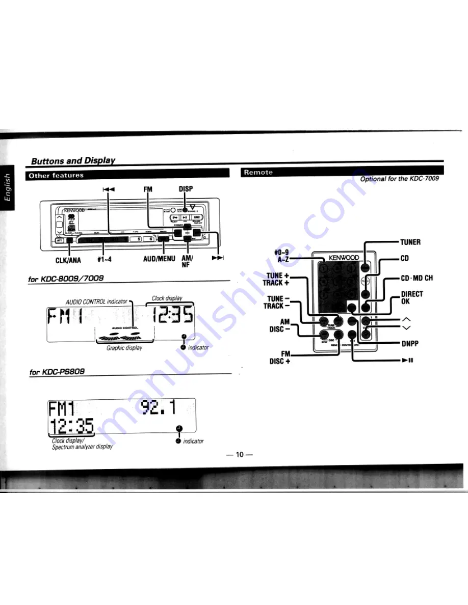 Kenwood KDC-7009 Instruction Manual Download Page 10