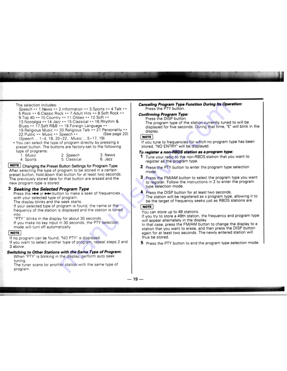 Kenwood KDC-7009 Instruction Manual Download Page 19