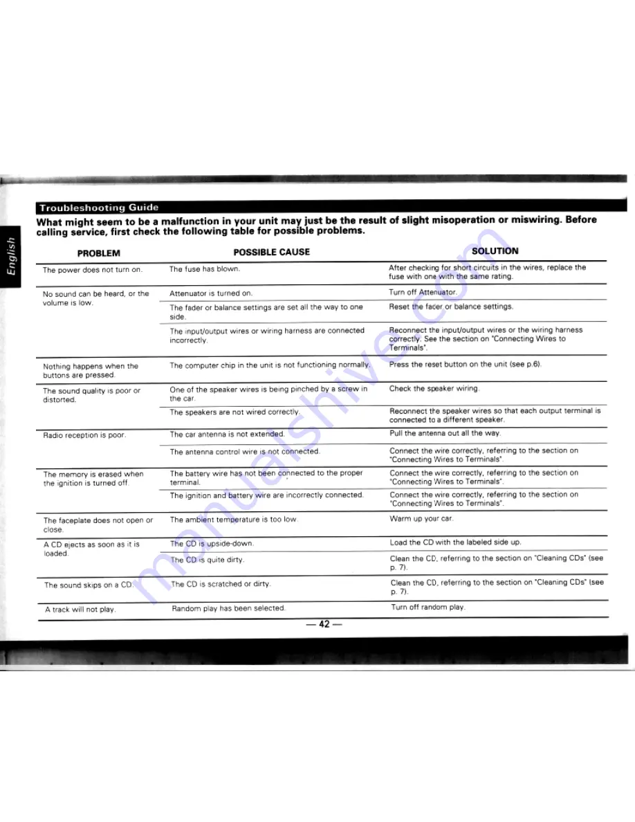 Kenwood KDC-7009 Instruction Manual Download Page 42