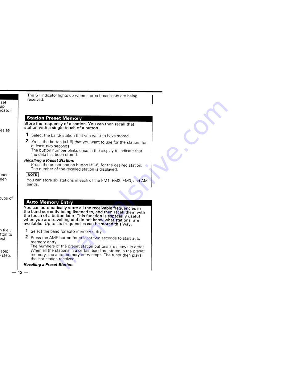 Kenwood KDC-7011 Instruction Manual Download Page 12