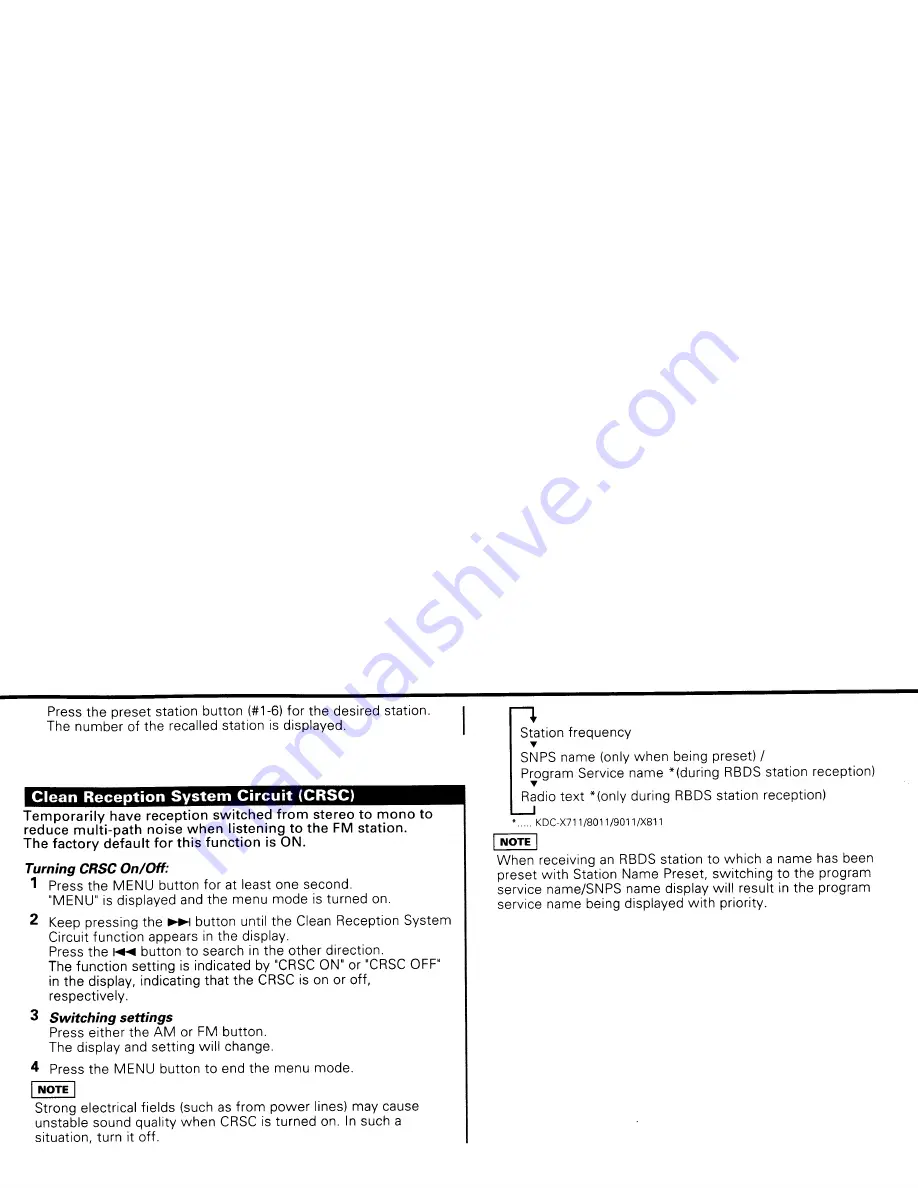 Kenwood KDC-7011 Instruction Manual Download Page 13