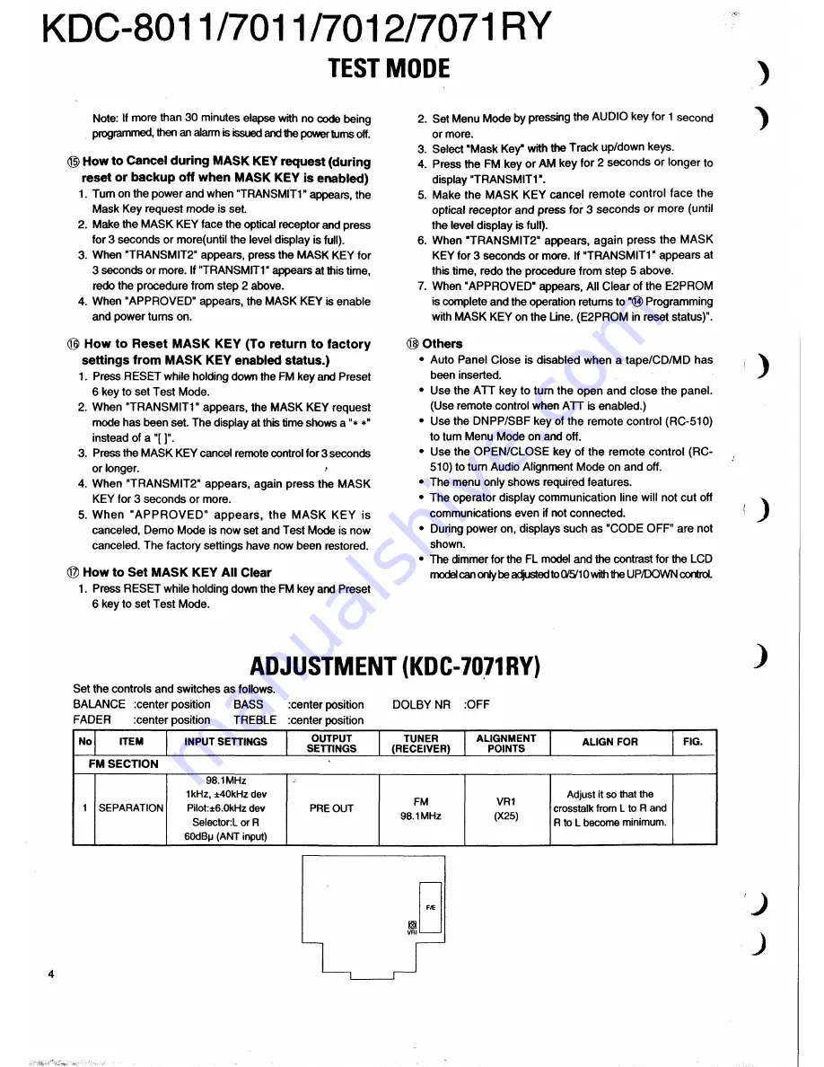 Kenwood KDC-7011 Скачать руководство пользователя страница 4