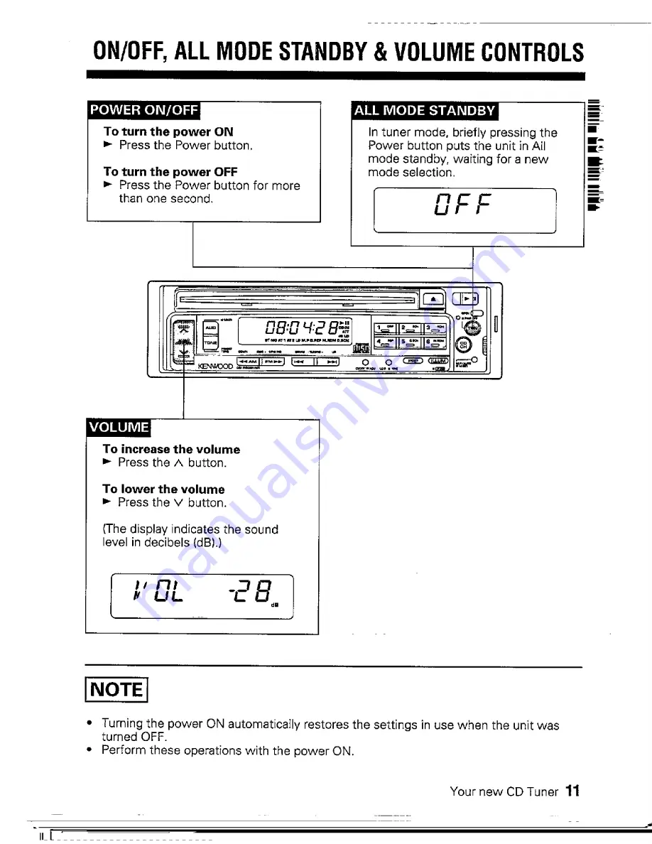 Kenwood KDC-9000 Скачать руководство пользователя страница 11