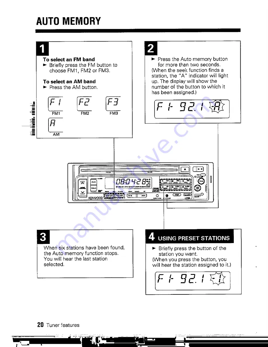 Kenwood KDC-9000 Instruction Manual Download Page 20