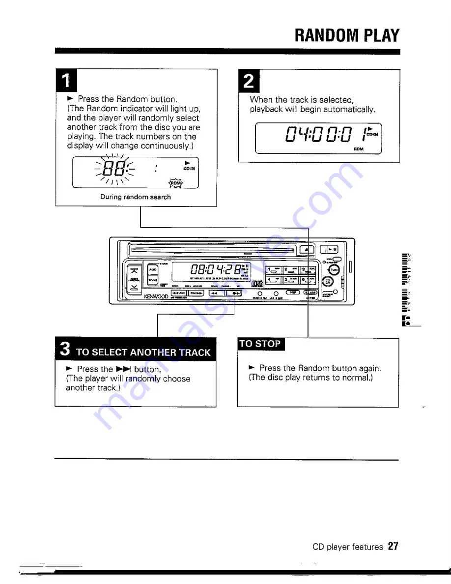 Kenwood KDC-9000 Instruction Manual Download Page 27