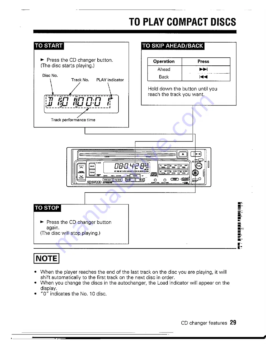 Kenwood KDC-9000 Instruction Manual Download Page 29