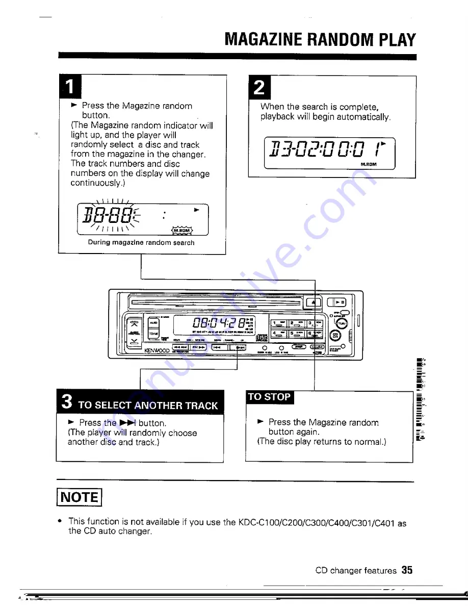 Kenwood KDC-9000 Instruction Manual Download Page 35