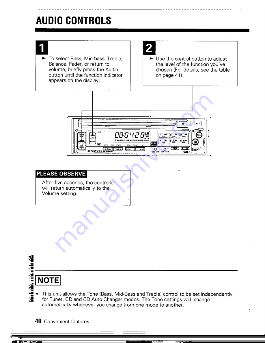 Kenwood KDC-9000 Скачать руководство пользователя страница 40