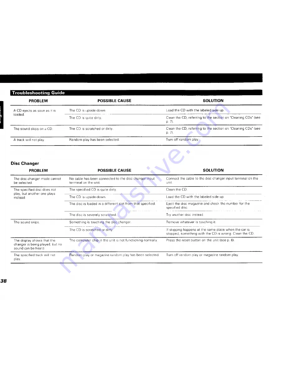 Kenwood KDC-9007 Instruction Manual Download Page 38