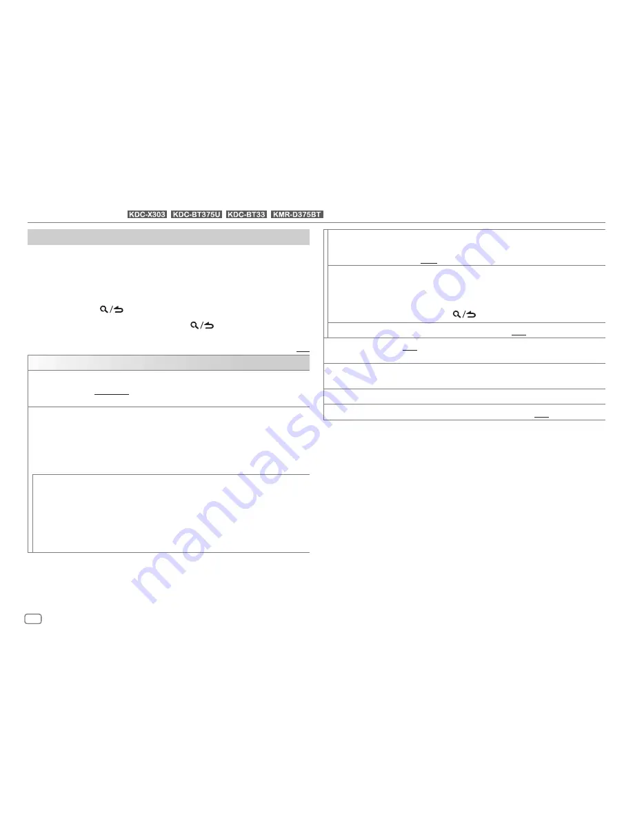 Kenwood KDC-BT23 Instruction Manual Download Page 20