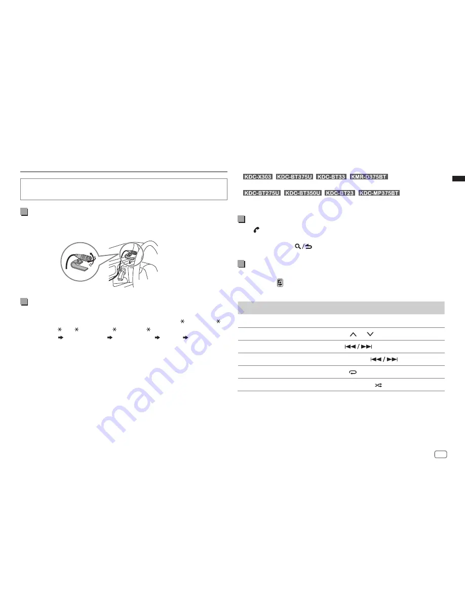 Kenwood KDC-BT23 Instruction Manual Download Page 61