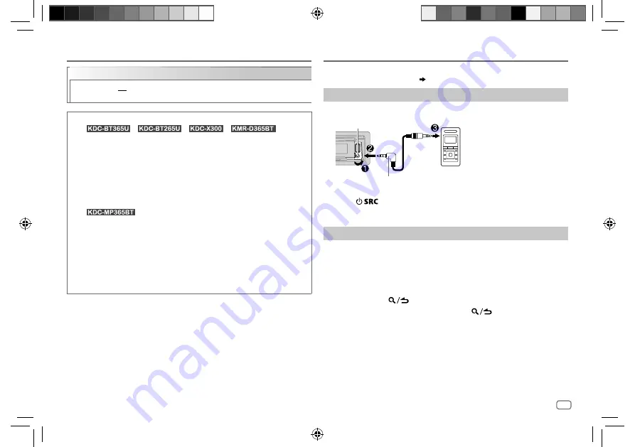 Kenwood KDC-BT265U Instruction Manual Download Page 11