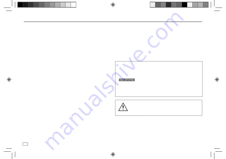 Kenwood KDC-BT282U Instruction Manual Download Page 8