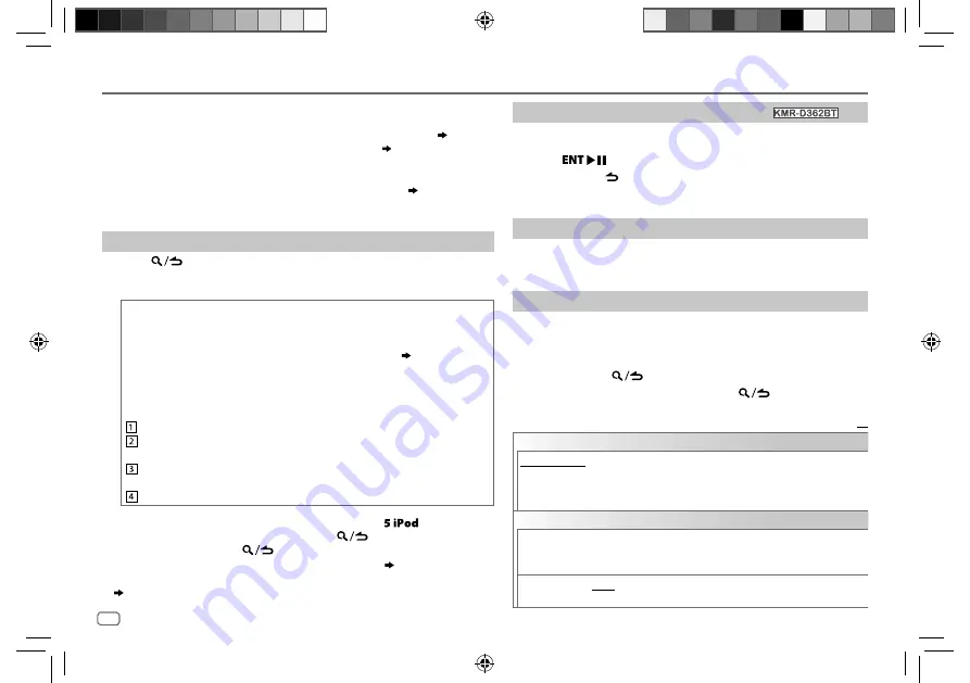 Kenwood KDC-BT362U Instruction Manual Download Page 10