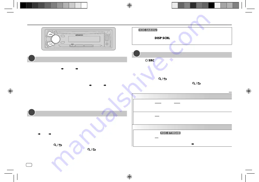 Kenwood KDC-BT39DAB Instruction Manual Download Page 8