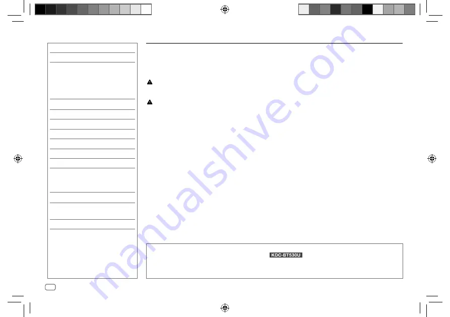 Kenwood KDC-BT430U Instruction Manual Download Page 8