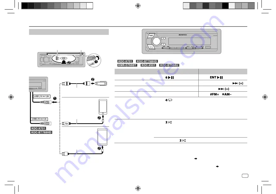 Kenwood KDC-BT568U Instruction Manual Download Page 13