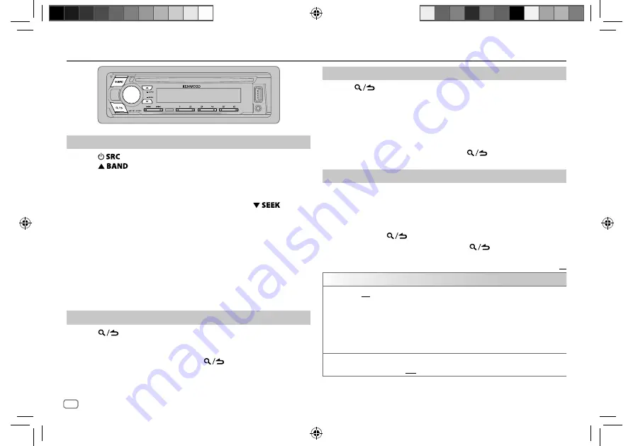 Kenwood KDC-BT710DAB Instruction Manual Download Page 10