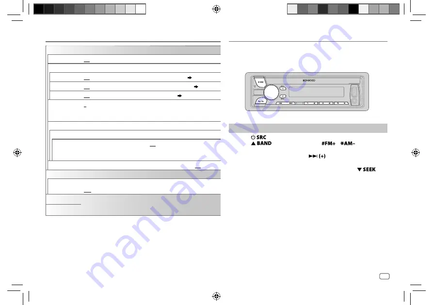 Kenwood KDC-BT765HD Instruction Manual Download Page 9