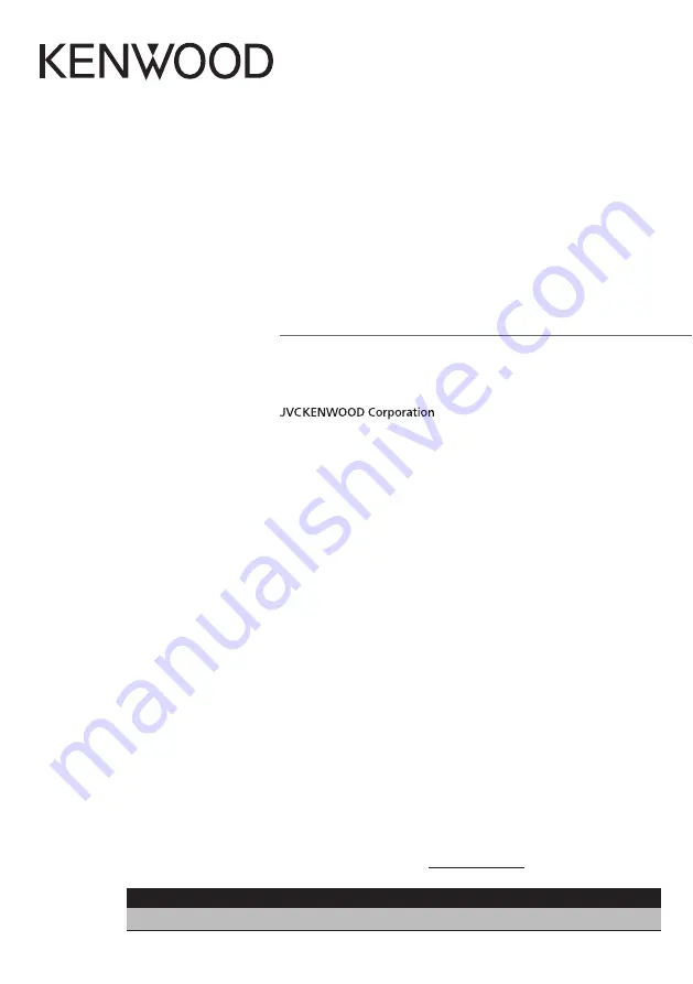 Kenwood KDC-BT858U Instruction Manual Download Page 1