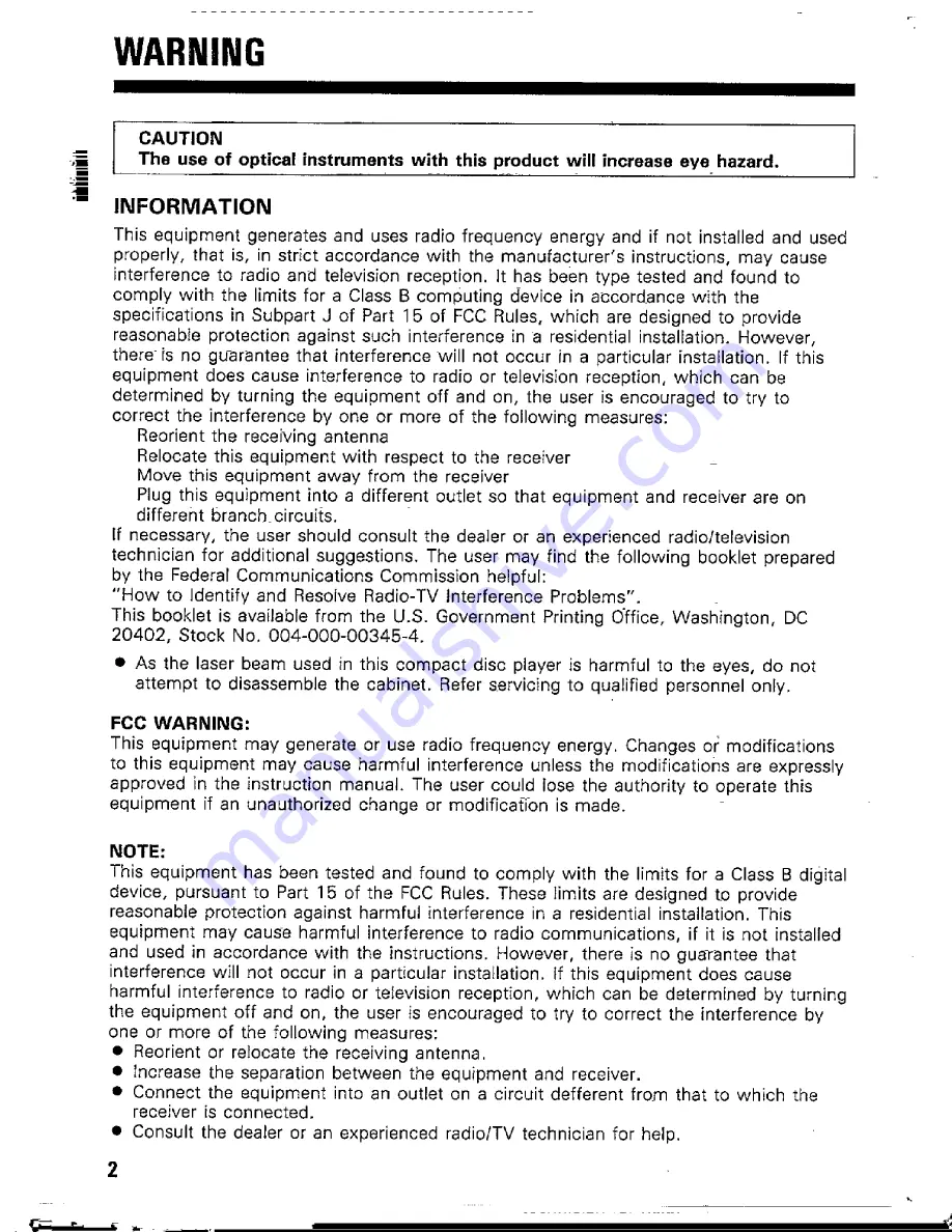 Kenwood KDC-C800 Instruction Manual Download Page 2