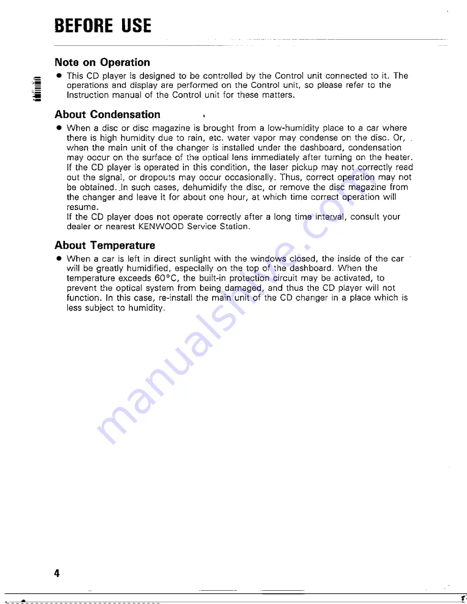 Kenwood KDC-C800 Instruction Manual Download Page 4