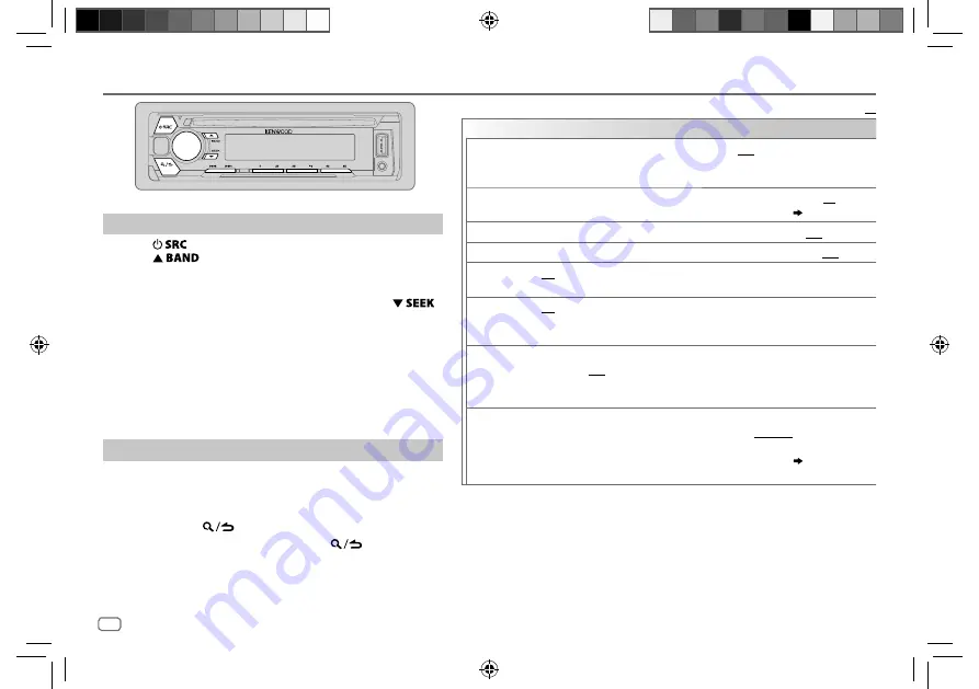 Kenwood KDC-DAB400U Instruction Manual Download Page 10