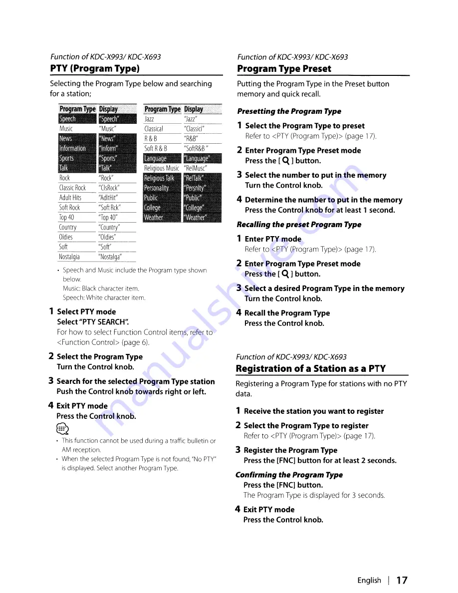 Kenwood KDC-HD942U Instruction Manual Download Page 17