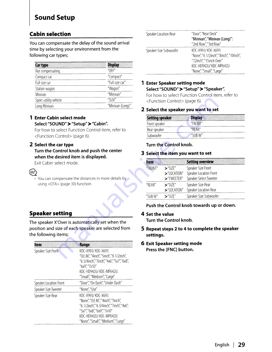 Kenwood KDC-HD942U Instruction Manual Download Page 29