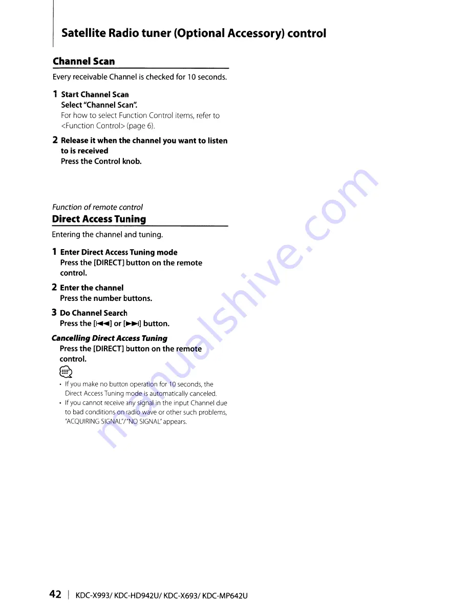 Kenwood KDC-HD942U Instruction Manual Download Page 42