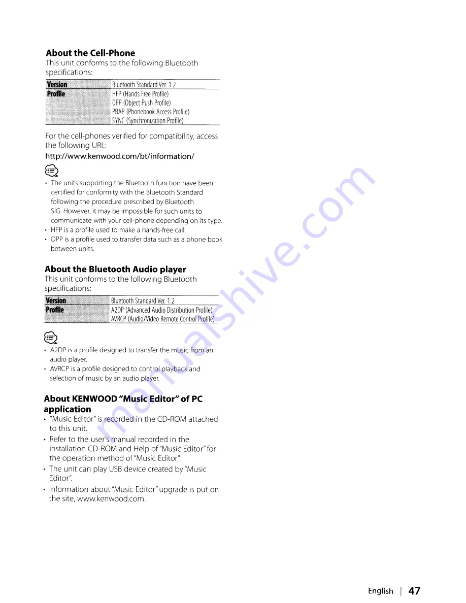 Kenwood KDC-HD942U Instruction Manual Download Page 47