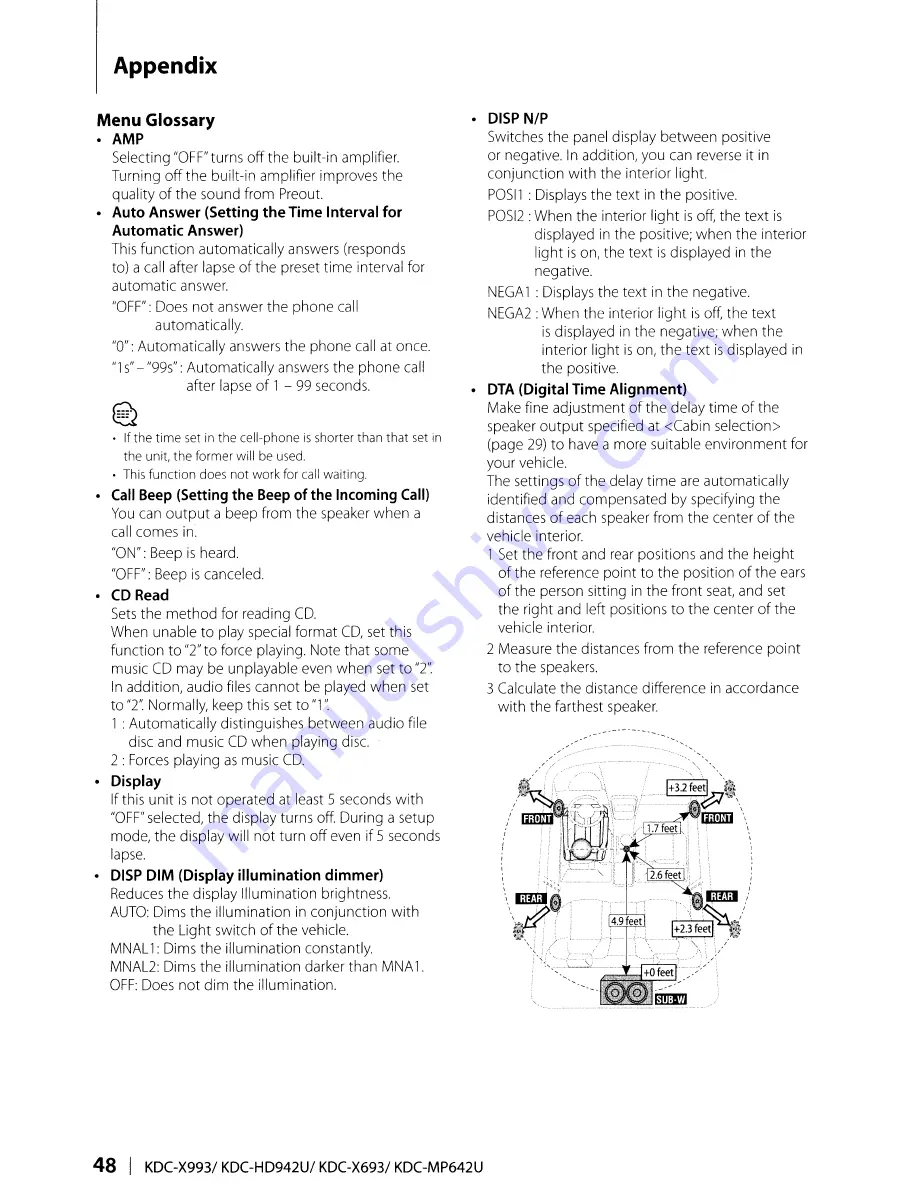 Kenwood KDC-HD942U Instruction Manual Download Page 48