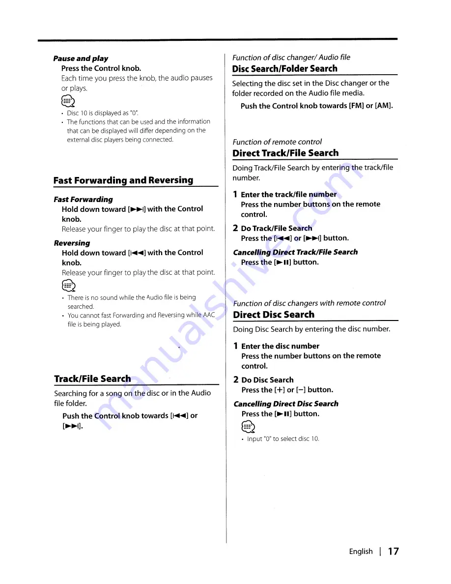 Kenwood KDC-MP5032 Instruction Manual Download Page 17