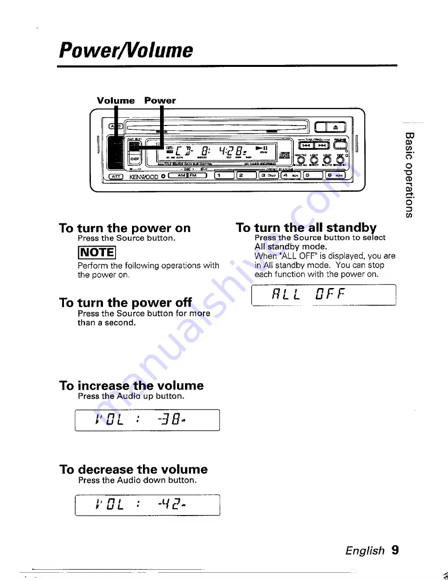 Kenwood KDC-PS900 Instruction Manual Download Page 9