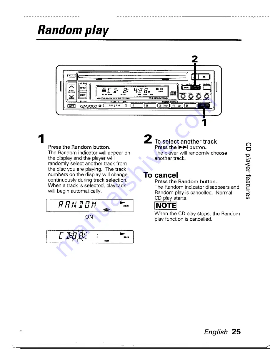 Kenwood KDC-PS900 Instruction Manual Download Page 25