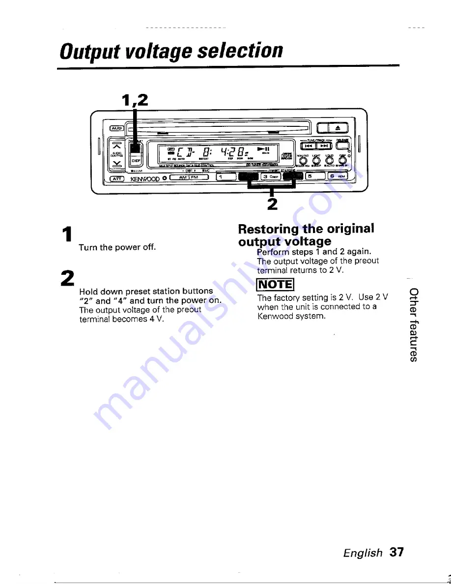 Kenwood KDC-PS900 Instruction Manual Download Page 37