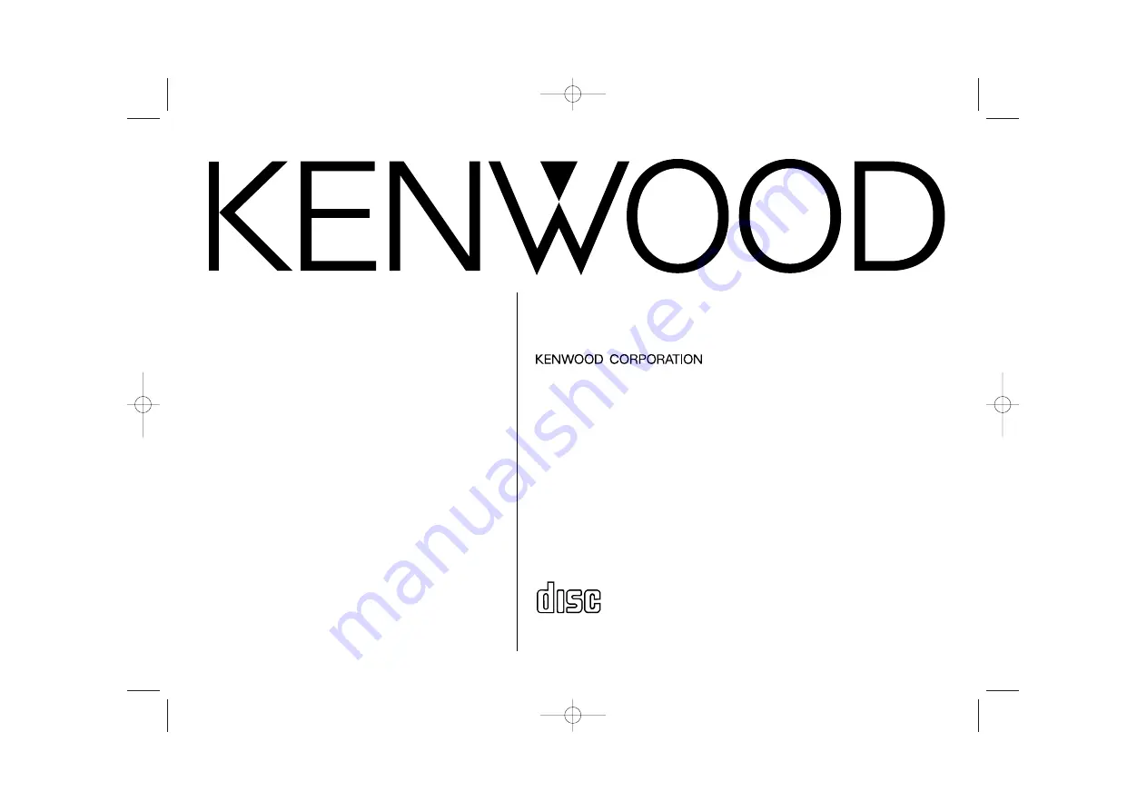 Kenwood KDC-PS9018R Instruction Manual Download Page 1