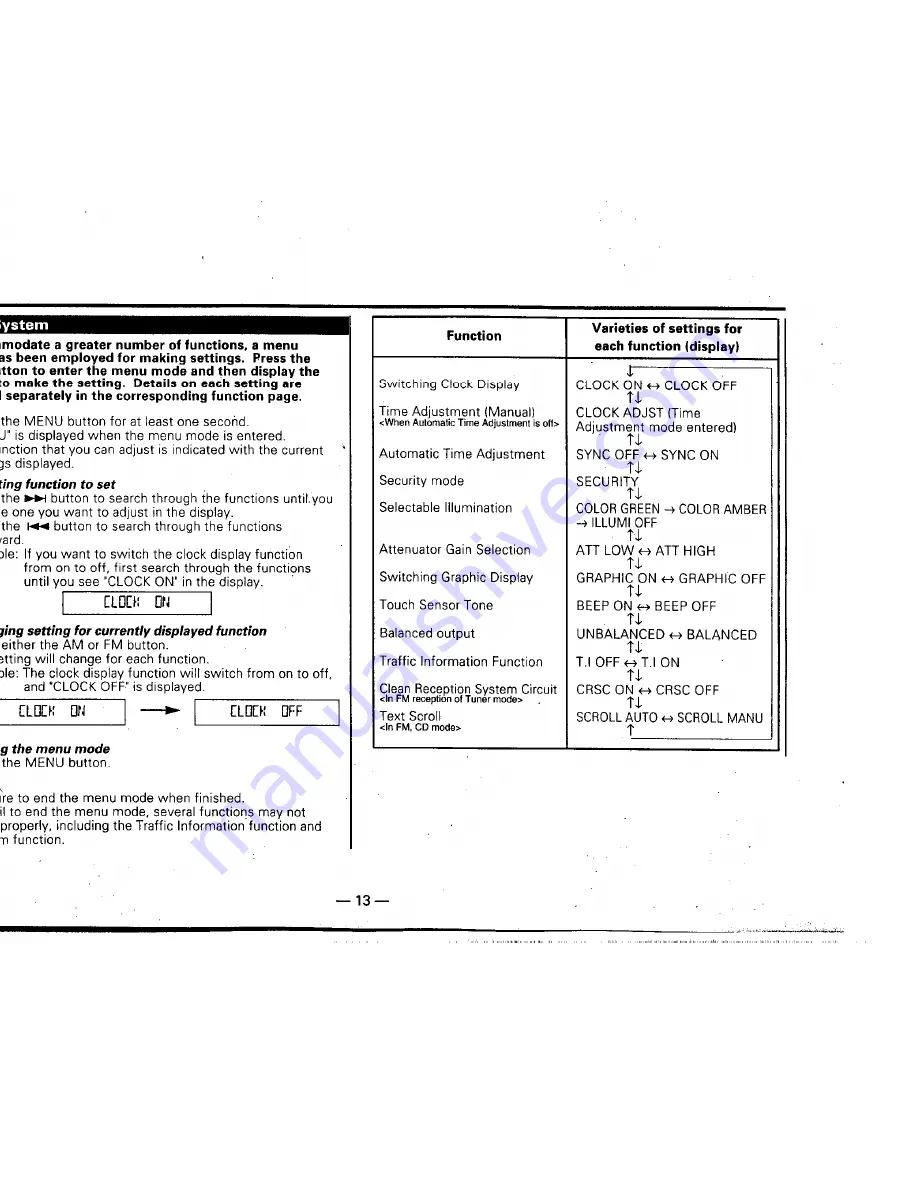 Kenwood KDC-PS909 Instruction Manual Download Page 13