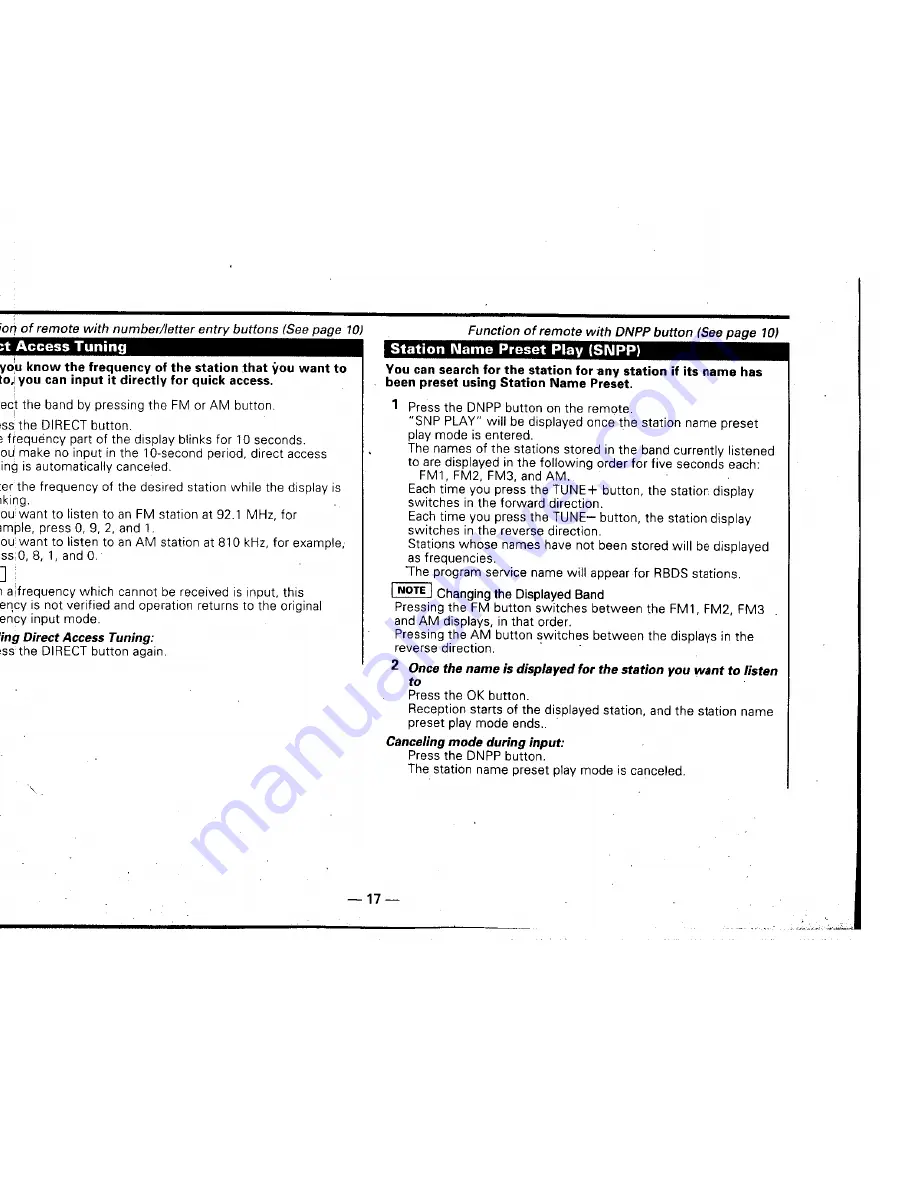 Kenwood KDC-PS909 Instruction Manual Download Page 17