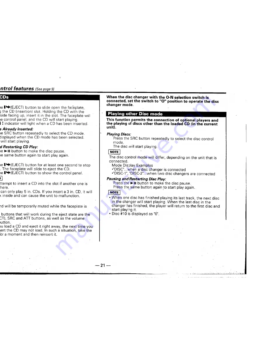 Kenwood KDC-PS909 Instruction Manual Download Page 21