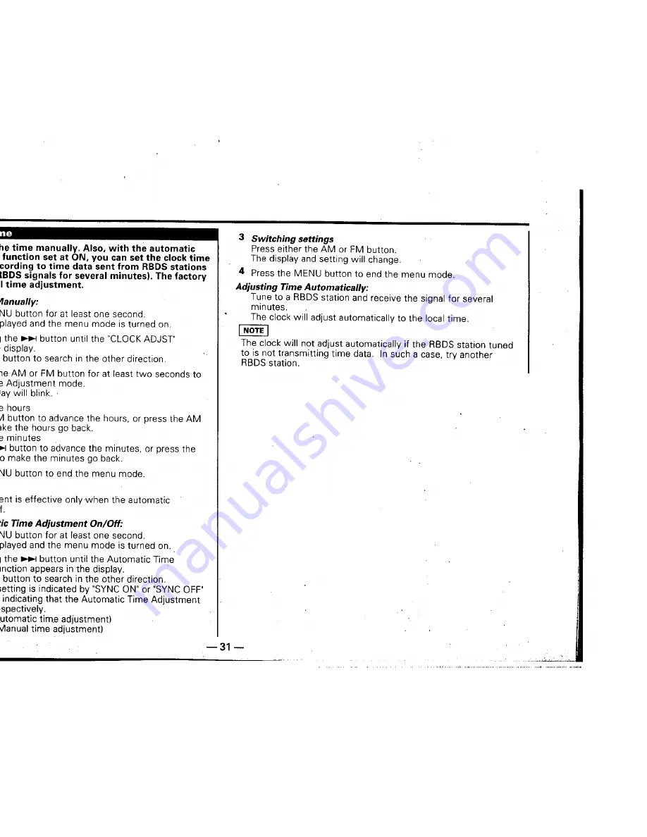 Kenwood KDC-PS909 Instruction Manual Download Page 31