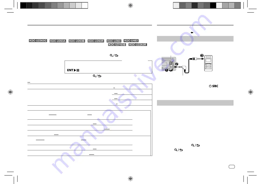 Kenwood KDC-U2063 Instruction Manual Download Page 29